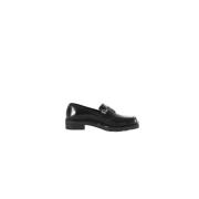 Chunky leren loafers met metalen detail Patrizia Pepe , Black , Dames