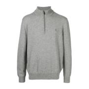 Lange Mouw Gebreide Trui Pullover Polo Ralph Lauren , Gray , Heren