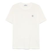 Beige T-shirts en Polos met Compass Logo Stone Island , Beige , Heren