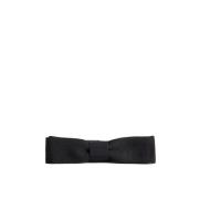 Zwarte Geribbelde Wollen Stropdas Saint Laurent , Black , Heren