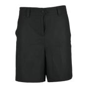 Monochrome Shorts met Polyestermix Marella , Black , Dames