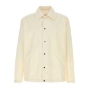 Witte Poplin Jas voor Vrouwen Jil Sander , Beige , Heren