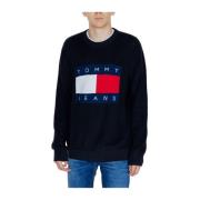 Herfst Katoenen Trui Mannen Collectie Tommy Jeans , Black , Heren