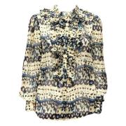 Gerimpelde zijden blouse Opstaande kraag Ulla Johnson , Multicolor , D...