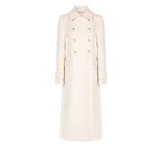 Elegante Jas Collectie Herfst Winter Rinascimento , Beige , Dames