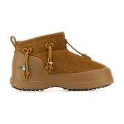 Karamel suède Lage Enkellaarzen Moon Boot , Brown , Dames