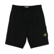 Zwarte Bermuda Shorts voor Mannen Stone Island , Black , Heren