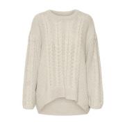 Beige Gebreide Trui Dames Herfst/Winter Collectie Vero Moda , Beige , ...