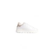 Leren sneaker met textielaccenten Crime London , White , Dames