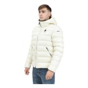 Witte gewatteerde jas met ruitpatroon Blauer , Beige , Heren