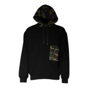 Camouflage hoodie met grote zak Dolce & Gabbana , Black , Heren