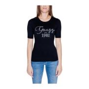 Viscose Blend Tops & T-Shirt Guess , Black , Dames