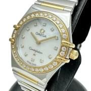 Pre-owned Yellow Gold watches Omega Vintage , White , Dames