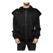 Zwarte Logo Hooded Bomberjack Dolce & Gabbana , Black , Heren