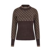 Bruine Gebreide Trui Dames Herfst/Winter Collectie Guess , Brown , Dam...