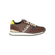 Stijlvolle bruine vetersneakers met contrastdetail Napapijri , Brown ,...