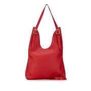 Pre-owned Leather shoulder-bags Hermès Vintage , Red , Dames