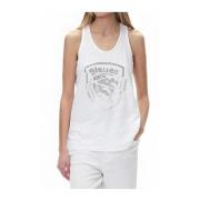 Witte Katoenen Tanktop Damesmode Blauer , White , Dames