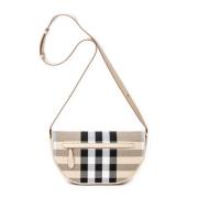 Pre-owned Canvas shoulder-bags Burberry Vintage , Beige , Dames