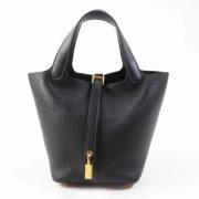 Pre-owned Leather handbags Hermès Vintage , Black , Dames