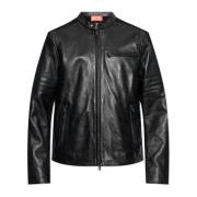 Leren jas L-Simz Diesel , Black , Heren