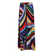 Zijden Roze & Paarse Broek Aw24 Emilio Pucci , Multicolor , Dames