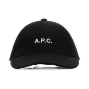 Zwarte Baseballpet Katoenmix A.p.c. , Black , Heren