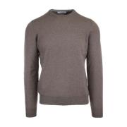 Dove Grey Crewneck Sweater Slim Fit Gran Sasso , Gray , Heren