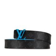 Pre-owned Canvas belts Louis Vuitton Vintage , Black , Dames