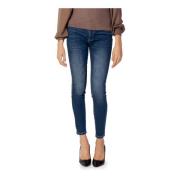 Blauwe Boyfriend Cut Jeans voor Vrouwen Armani Exchange , Blue , Dames