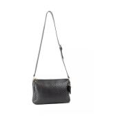 Zwarte leren handtas Parise , Black , Dames