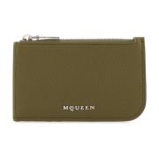 Stijlvolle Army Green Leren Kaarthouder Alexander McQueen , Green , He...