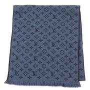 Pre-owned Wool scarves Louis Vuitton Vintage , Blue , Dames