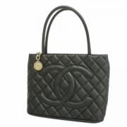 Pre-owned Leather chanel-bags Chanel Vintage , Black , Dames