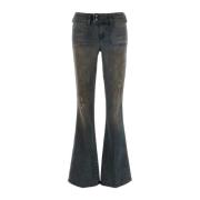 Flared stretch denim jeans in grijs Diesel , Gray , Dames