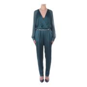 Groene broek met transparante mouwen Max Mara , Green , Dames