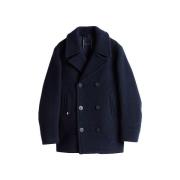 Klassieke Peacoat voor Premium Stijl Tommy Hilfiger , Blue , Heren