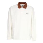 Witte Fleece Polo Shirt Obey , White , Heren