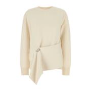 Ivoor Wolmix Trui Jil Sander , Beige , Dames