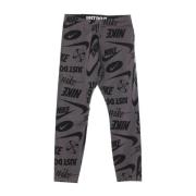 Grijze/zwarte leggings met logo's Nike , Gray , Dames