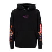 Zwarte Dragon Geborduurde Hoodie Alpha Industries , Black , Heren