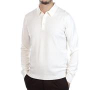 Wol Kasjmier Polo Shirt Wit Gran Sasso , White , Heren