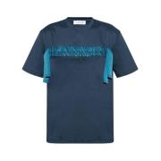 Navy Blue Crew Neck T-shirt Lanvin , Blue , Heren