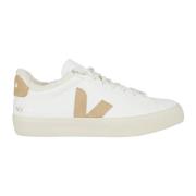 Witte leren sneakers met suède detail Veja , White , Dames