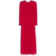 Rode Roze Georgette Jurk met Ruches Diane Von Furstenberg , Red , Dame...