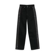 Zwarte Klassieke Knoopsluiting Jeans Amiri , Black , Dames