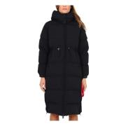 Lange gewatteerde winterjas zwart Afterlabel , Black , Dames