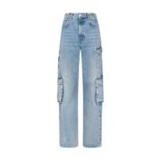 Cargo Jeans met zijzakken Moschino , Blue , Dames