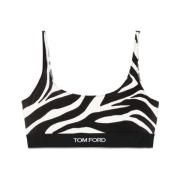 Zwart Mouwloos Logo Onderband Ondergoed Tom Ford , Black , Dames