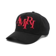 Zwarte vijf-panel cap met verstelbare band Amiri , Black , Heren